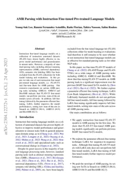 AMR Parsing with Instruction Fine-tuned Pre-trained Language Models