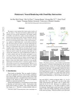 Pointersect: Neural Rendering with Cloud-Ray Intersection