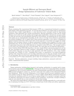 Sample-Efficient and Surrogate-Based Design Optimization of Underwater
  Vehicle Hulls
