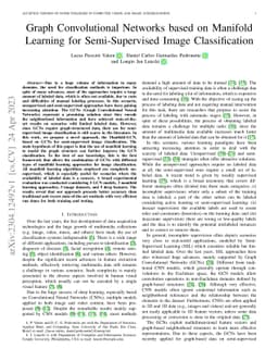 Graph Convolutional Networks based on Manifold Learning for
  Semi-Supervised Image Classification