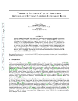 Theory of Posterior Concentration for Generalized Bayesian Additive
  Regression Trees