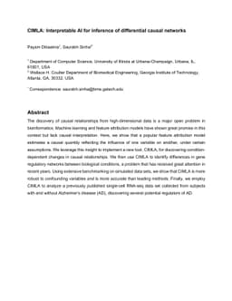 CIMLA: Interpretable AI for inference of differential causal networks