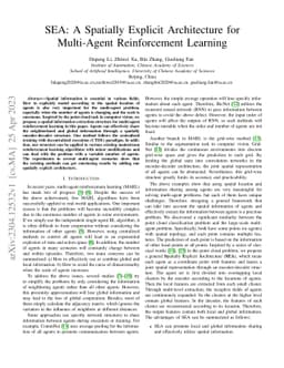 SEA: A Spatially Explicit Architecture for Multi-Agent Reinforcement
  Learning