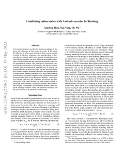 Combining Adversaries with Anti-adversaries in Training