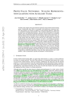 Proto-Value Networks: Scaling Representation Learning with Auxiliary
  Tasks