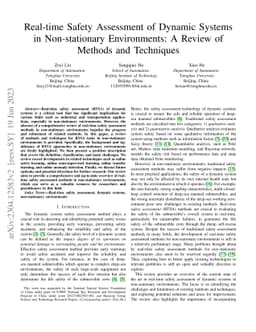 Real-time Safety Assessment of Dynamic Systems in Non-stationary
  Environments: A Review of Methods and Techniques