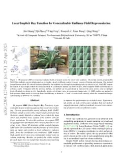Local Implicit Ray Function for Generalizable Radiance Field
  Representation