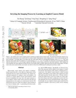 Inverting the Imaging Process by Learning an Implicit Camera Model