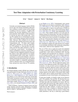 Test-Time Adaptation with Perturbation Consistency Learning