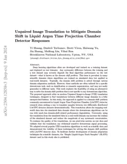 Unpaired Image Translation to Mitigate Domain Shift in Liquid Argon Time
  Projection Chamber Detector Responses