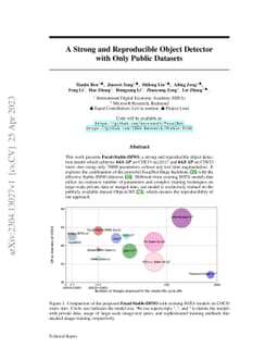 A Strong and Reproducible Object Detector with Only Public Datasets
