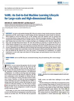 VeML: An End-to-End Machine Learning Lifecycle for Large-scale and
  High-dimensional Data