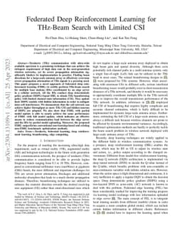 Federated Deep Reinforcement Learning for THz-Beam Search with Limited
  CSI
