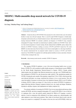 MEDNC: Multi-ensemble deep neural network for COVID-19 diagnosis