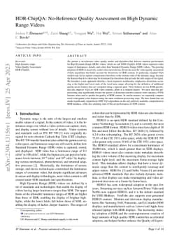 HDR-ChipQA: No-Reference Quality Assessment on High Dynamic Range Videos