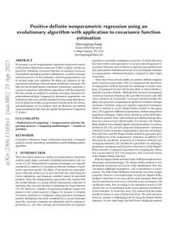 Positive definite nonparametric regression using an evolutionary
  algorithm with application to covariance function estimation