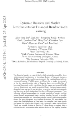 Dynamic Datasets and Market Environments for Financial Reinforcement
  Learning