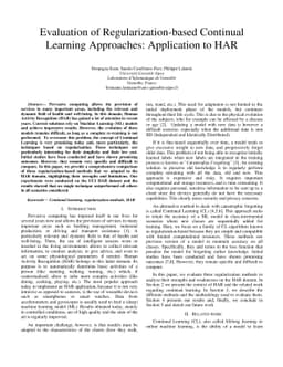 Evaluation of Regularization-based Continual Learning Approaches:
  Application to HAR