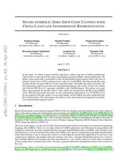 Neuro-symbolic Zero-Shot Code Cloning with Cross-Language Intermediate
  Representation