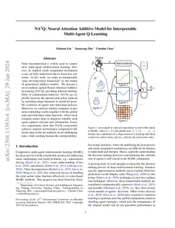 N$\text{A}^\text{2}$Q: Neural Attention Additive Model for Interpretable
  Multi-Agent Q-Learning