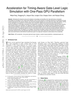 Acceleration for Timing-Aware Gate-Level Logic Simulation with One-Pass
  GPU Parallelism