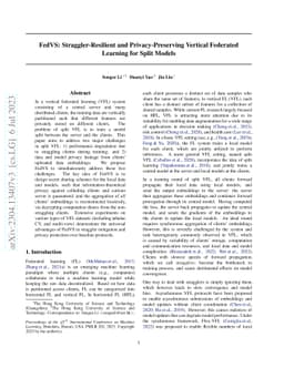 FedVS: Straggler-Resilient and Privacy-Preserving Vertical Federated
  Learning for Split Models