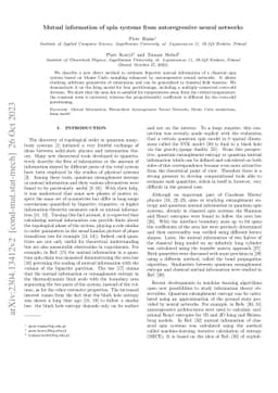 Mutual information of spin systems from autoregressive neural networks