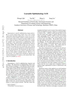 Learnable Ophthalmology SAM