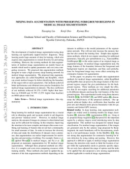 Mixing Data Augmentation with Preserving Foreground Regions in Medical
  Image Segmentation