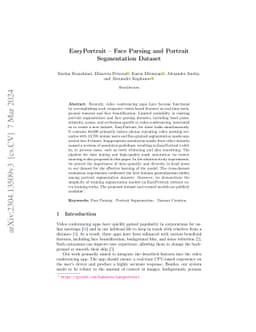 EasyPortrait -- Face Parsing and Portrait Segmentation Dataset