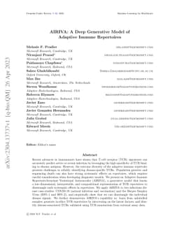 AIRIVA: A Deep Generative Model of Adaptive Immune Repertoires