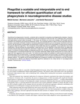 PhagoStat a scalable and interpretable end to end framework for
  efficient quantification of cell phagocytosis in neurodegenerative disease
  studies