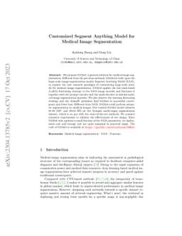 Customized Segment Anything Model for Medical Image Segmentation