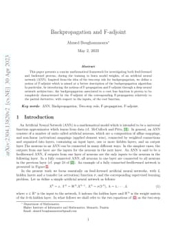 Backpropagation and F-adjoint