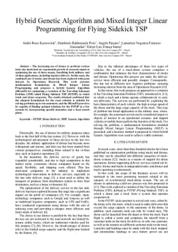 Hybrid Genetic Algorithm and Mixed Integer Linear Programming for Flying
  Sidekick TSP