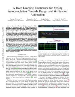 A Deep Learning Framework for Verilog Autocompletion Towards Design and
  Verification Automation