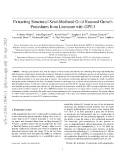 Extracting Structured Seed-Mediated Gold Nanorod Growth Procedures from
  Literature with GPT-3