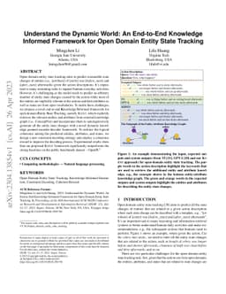 Understand the Dynamic World: An End-to-End Knowledge Informed Framework
  for Open Domain Entity State Tracking