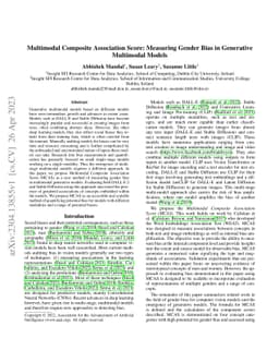 Multimodal Composite Association Score: Measuring Gender Bias in
  Generative Multimodal Models