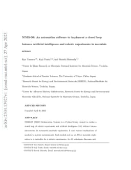 NIMS-OS: An automation software to implement a closed loop between
  artificial intelligence and robotic experiments in materials science