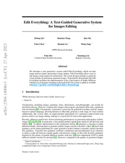 Edit Everything: A Text-Guided Generative System for Images Editing