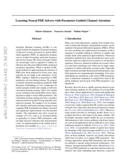 Learning Neural PDE Solvers with Parameter-Guided Channel Attention