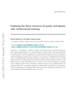 Exploring the flavor structure of quarks and leptons with reinforcement
  learning