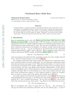 Variational Bayes Made Easy
