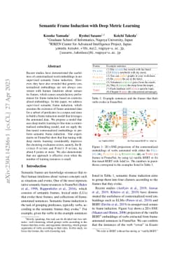 Semantic Frame Induction with Deep Metric Learning