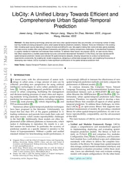 LibCity: A Unified Library Towards Efficient and Comprehensive Urban
  Spatial-Temporal Prediction