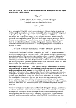 The Dark Side of ChatGPT: Legal and Ethical Challenges from Stochastic
  Parrots and Hallucination