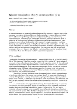 Epistemic considerations when AI answers questions for us