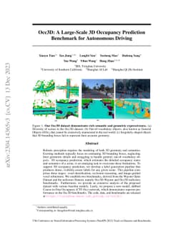 Occ3D: A Large-Scale 3D Occupancy Prediction Benchmark for Autonomous
  Driving