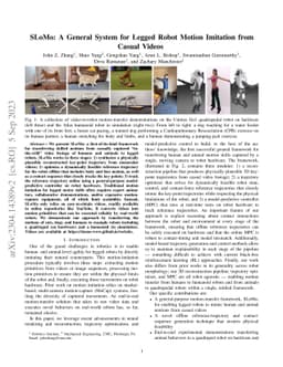SLoMo: A General System for Legged Robot Motion Imitation from Casual
  Videos